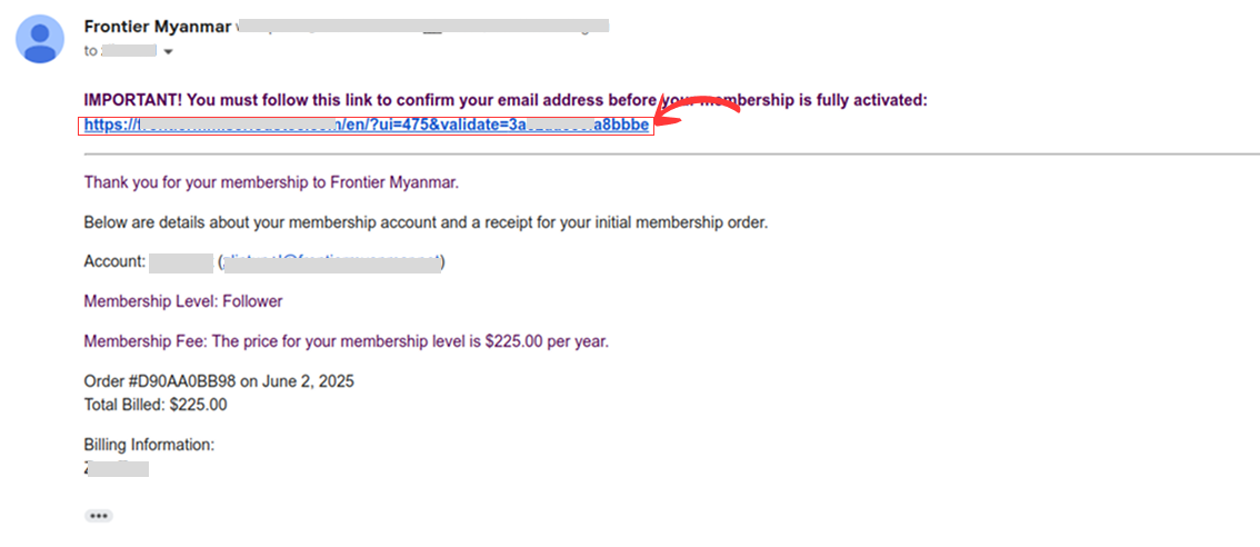 Email Confirmation