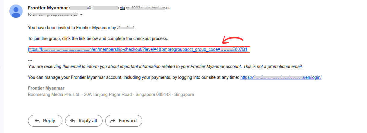 Confirmation Email